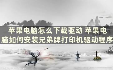 苹果电脑怎么下载驱动 苹果电脑如何安装兄弟牌打印机驱动程序